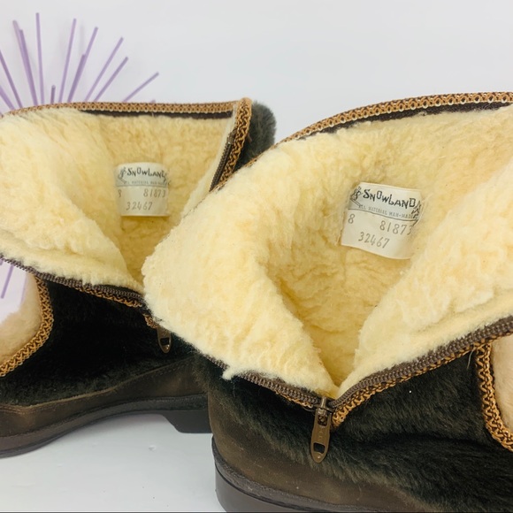 Snowland Vintage / Brown Tan Faux Fur Waterproof - Picture 6 of 8